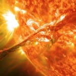 Erupción solar captada por la NASA