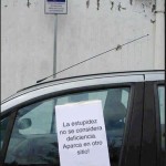 Debemos respetar los aparcamientos reservados a minusválidos