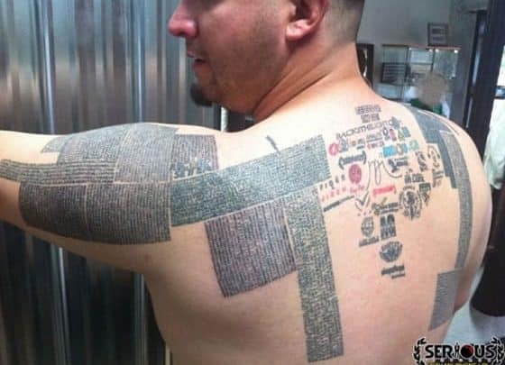 Record mundial de URLs tatuadas