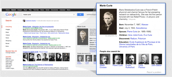 Gráfico de Conocimiento, la nueva arquitectura de búsqueda de Google
