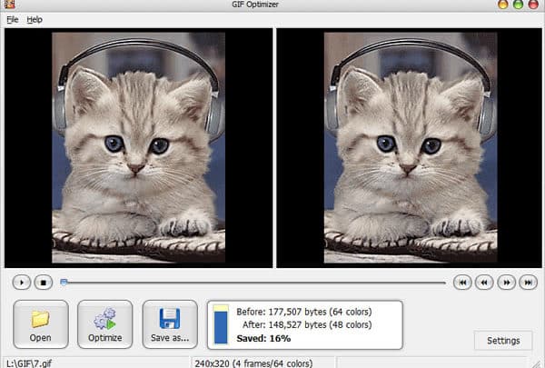 GIF Optimizer, reduce el tamaño de los GIFs animados