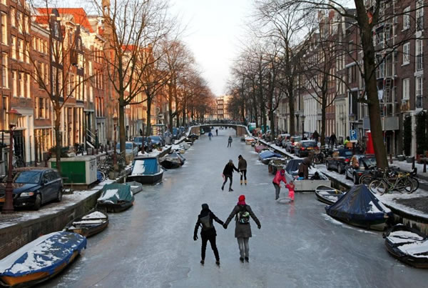 Cuando el frío aprieta en Ámsterdam