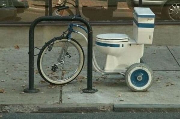 Una water bicicleta