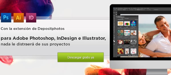 La extensión de Depositphotos.com para productos de Adobe