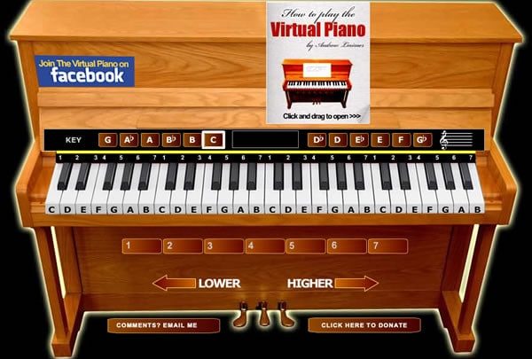 El piano virtual