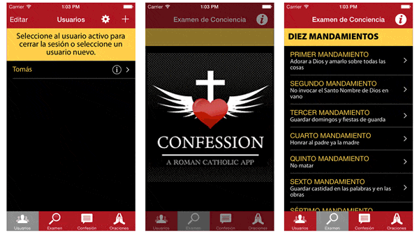 Una aplicación para confesarte desde tu móvil