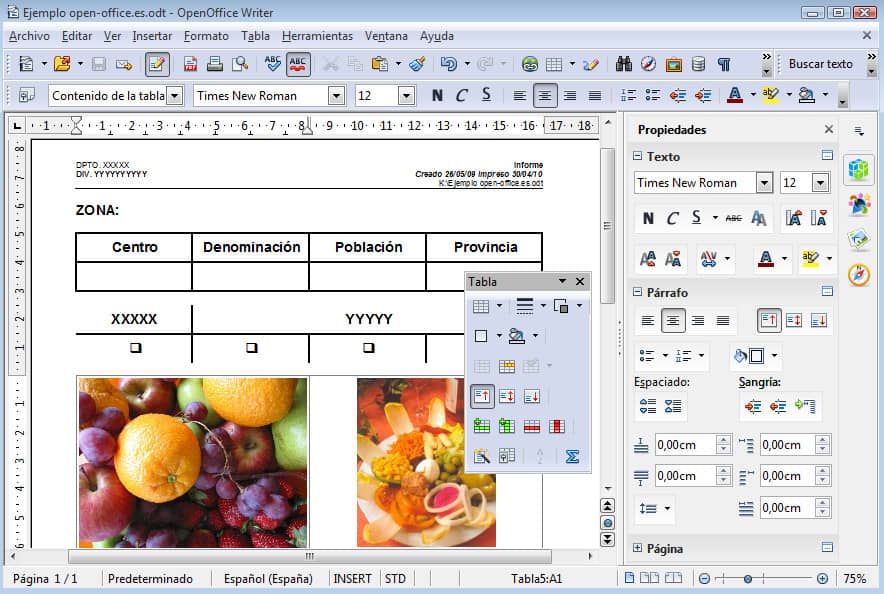 OpenOffice Writer