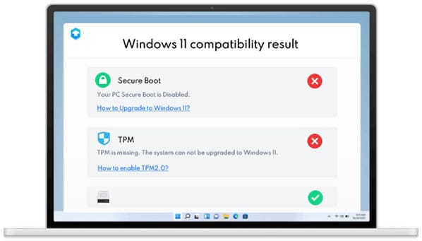 Resultados de compatibilidad de Windows 11