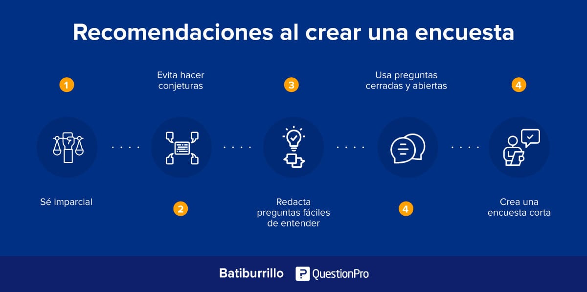 Recomendaciones al crear una encuesta