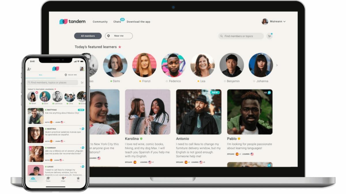 Tandem, para aprender idiomas hablando con personas