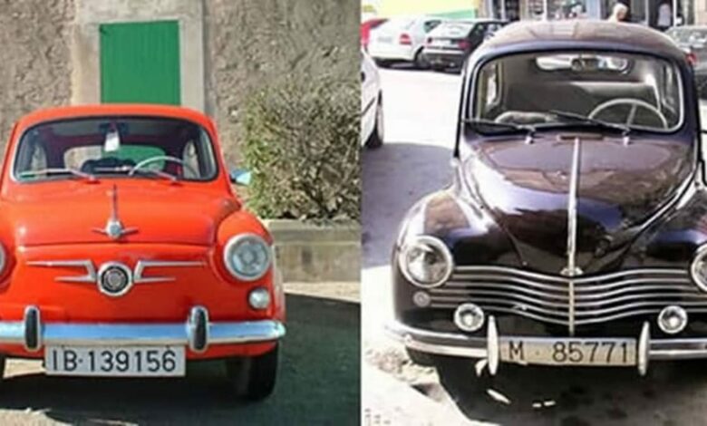 Dos coches de antaño: 600 y 4/4