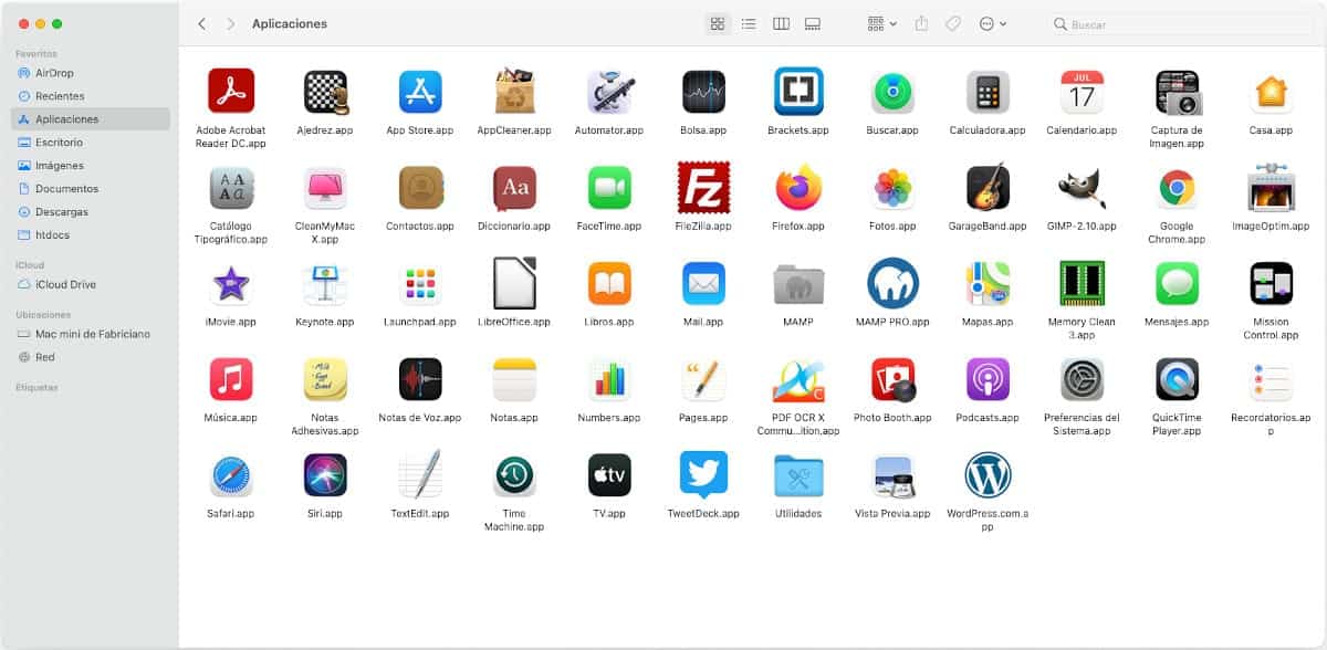Finder Aplicaciones