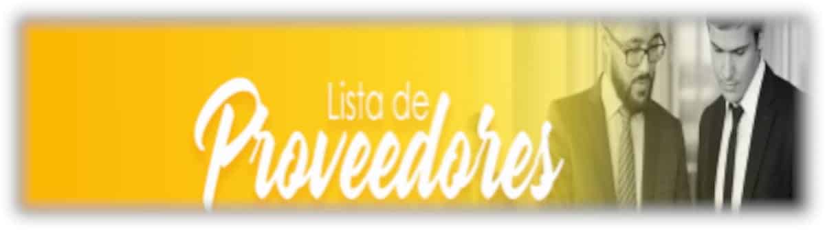 Lista de Proveedores