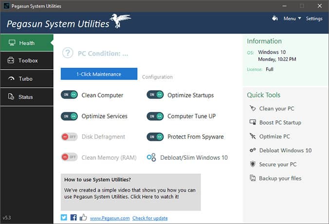 Pegasun System Utilities