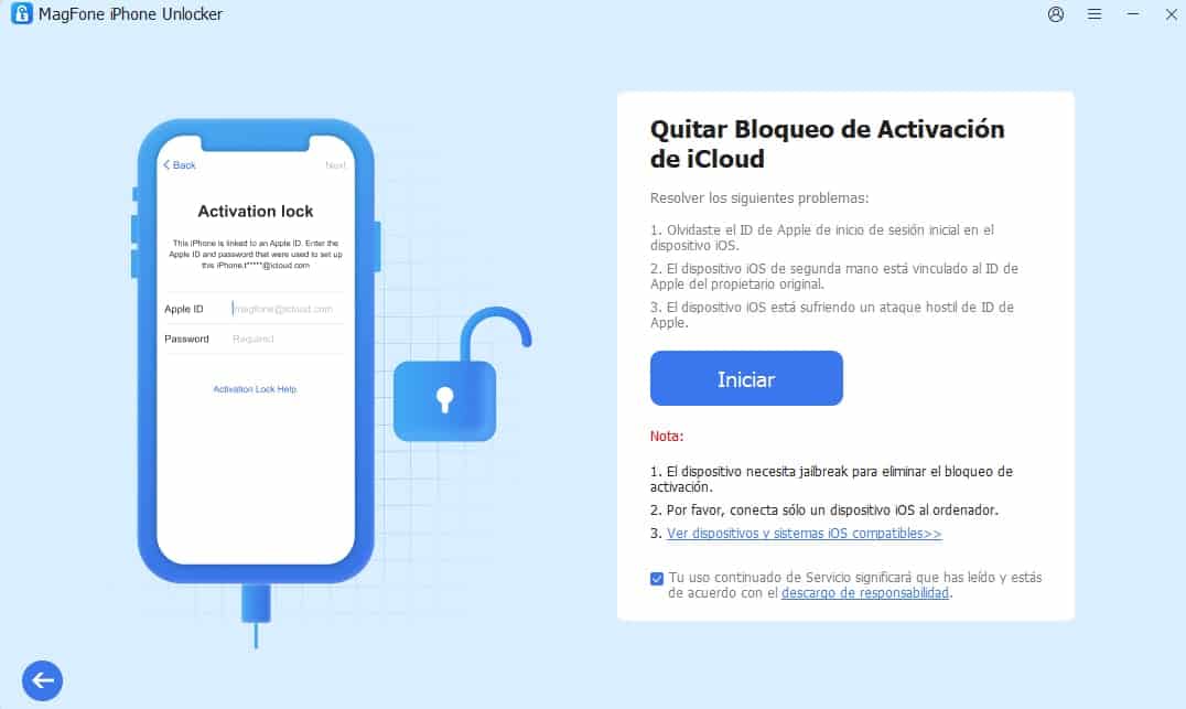 Quitar bloqueo de activación de iCloud