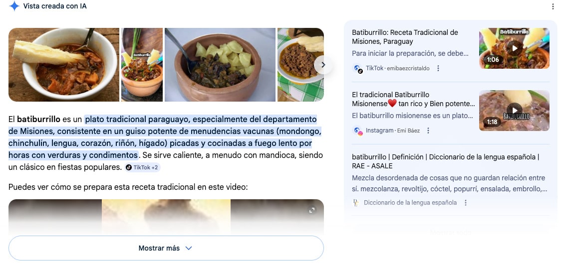 Búsqueda de Batiburrillo en Google