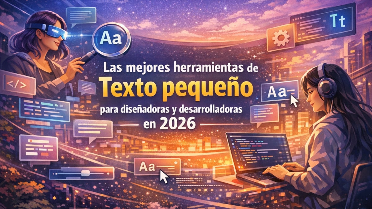 Las mejores herramientas de texto pequeño para diseñadoras y desarrolladoras en 2026